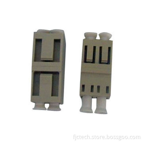 LC/MM Duplex Flangeless Adapters with Plastic Housing and RJ45 Push-pull Style Clip